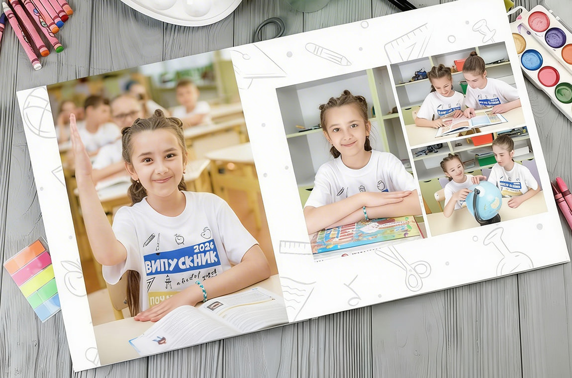 выпускной фотоальбом в школу киев цена